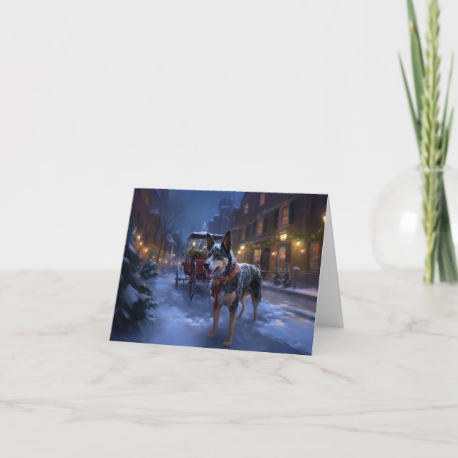 Australian Cattle Christmas Festive Season  Card (Front)