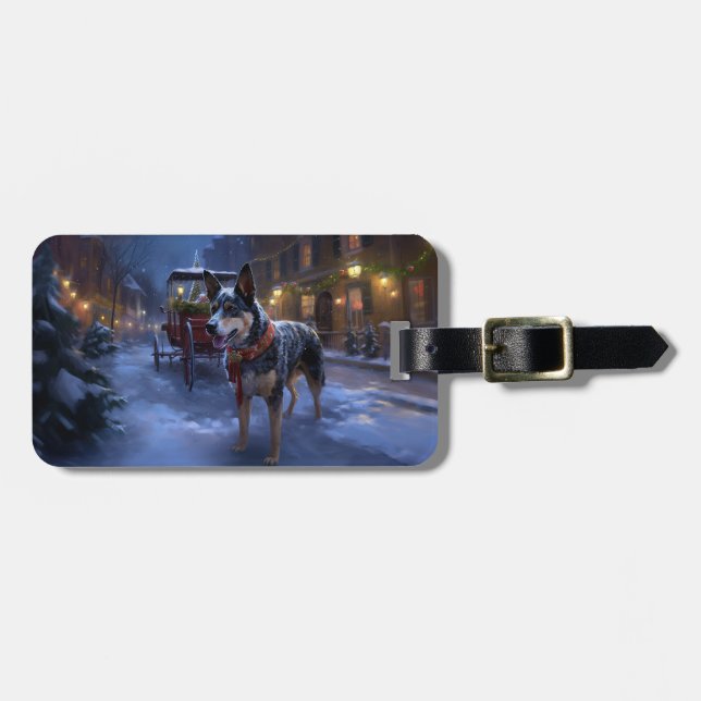 Australian Cattle Christmas Festive Season  Luggage Tag (Front Horizontal)