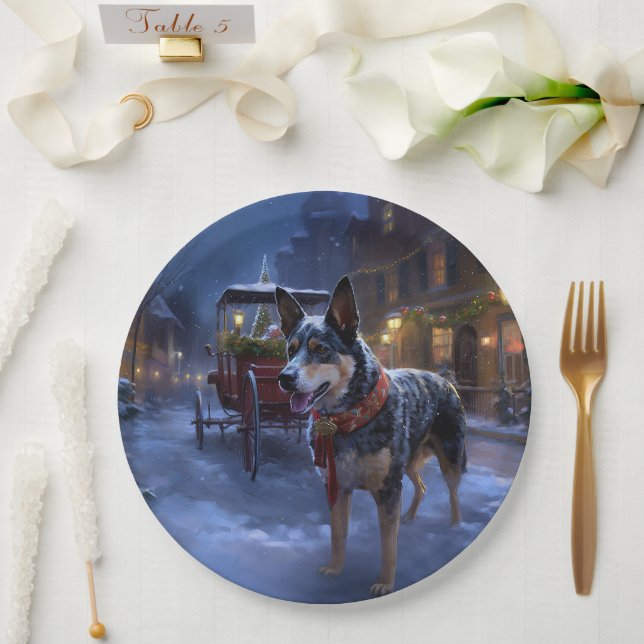 Australian Cattle Christmas Festive Season  Paper Plates (Wedding)