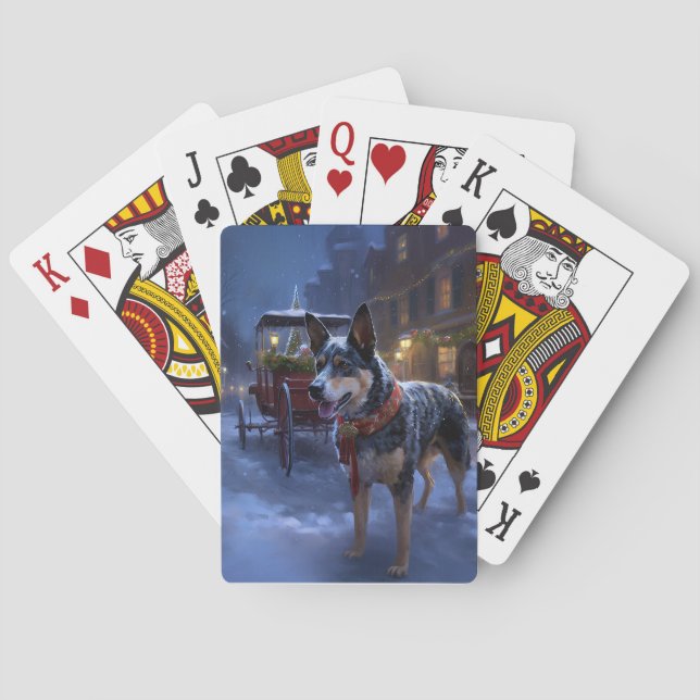 Australian Cattle Christmas Festive Season  Poker Cards (Back)