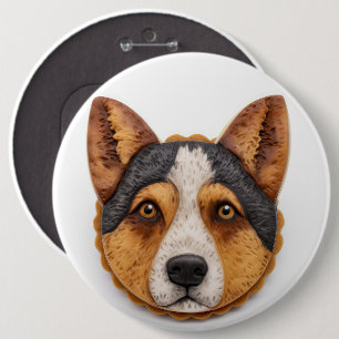 Australian Cattle Dog 3D Inspired Button