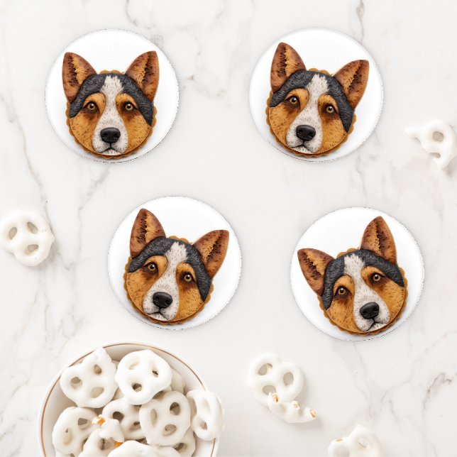 Australian Cattle Dog 3D Inspired Coaster Set (In Situ)