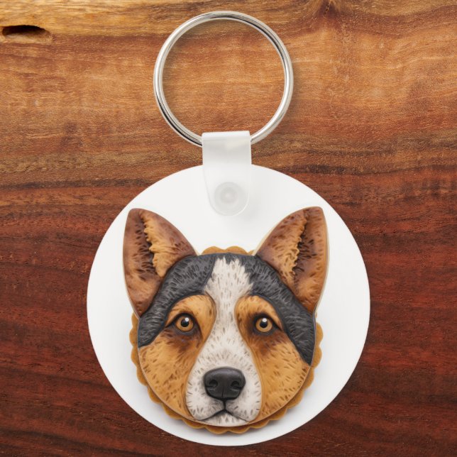 Australian Cattle Dog 3D Inspired Keychain (Front)