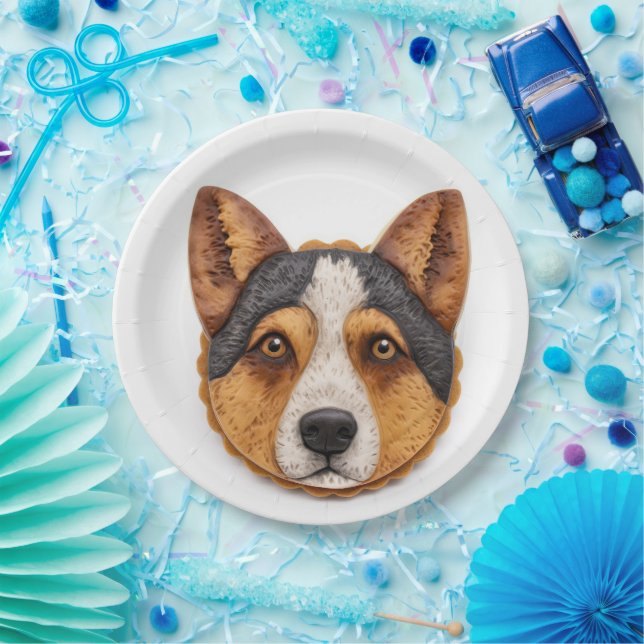 Australian Cattle Dog 3D Inspired Paper Plates (Party)