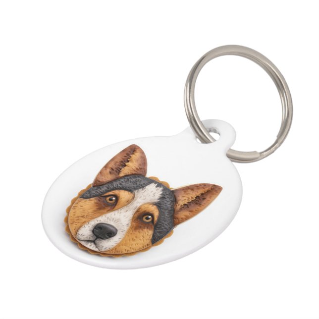 Australian Cattle Dog 3D Inspired Pet ID Tag (Side)