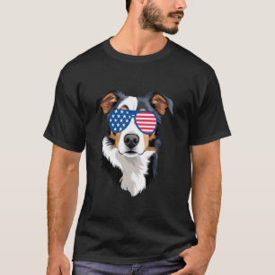 Australian Cattle Dog American Flag Patriotic 4th T-Shirt