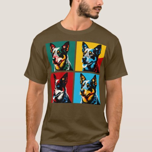 Australian Cattle Dog Art Dog Lover T_Shirt