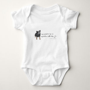 australian cattle dog baby bodysuit