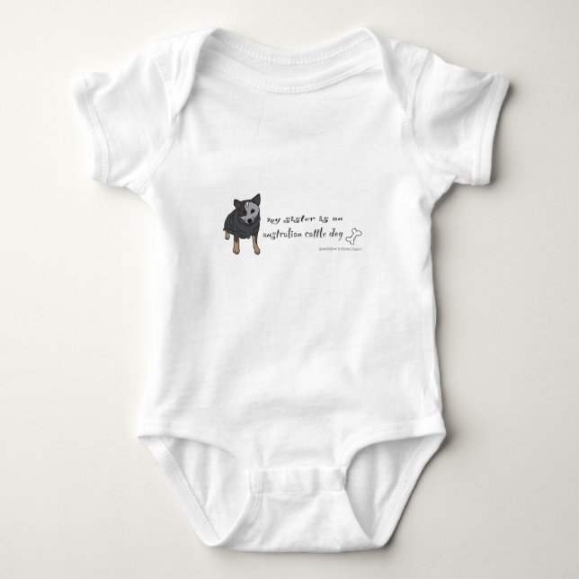 australian cattle dog baby bodysuit (Front)
