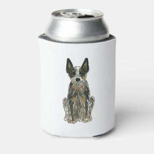 Australian Cattle Dog Blue Heeler ACD Art Can Cooler
