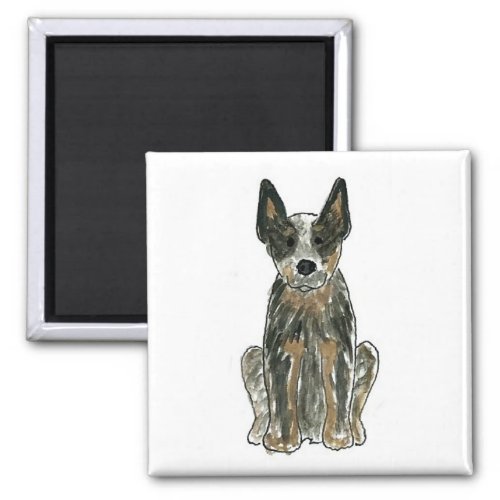 Australian Cattle Dog Blue Heeler Art Magnet