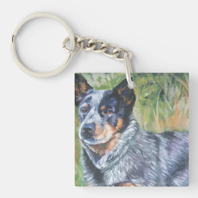 Dog Keychain - Blue