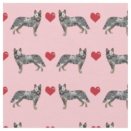australian cattle dog blue heeler love fabric