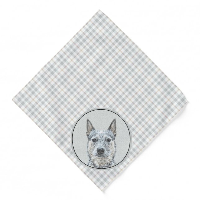 Australian Cattle Dog Blue Heeler Original Dog Art Bandana (Front)