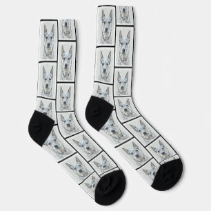 Australian Cattle Dog Blue Heeler Original Dog Art Socks