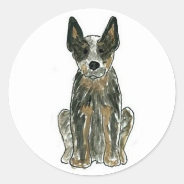 Australian Cattle Dog Blue Heeler Stickers (Front)