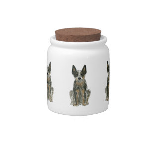 Australian Cattle Dog Blue Heeler Treat Cookie Jar