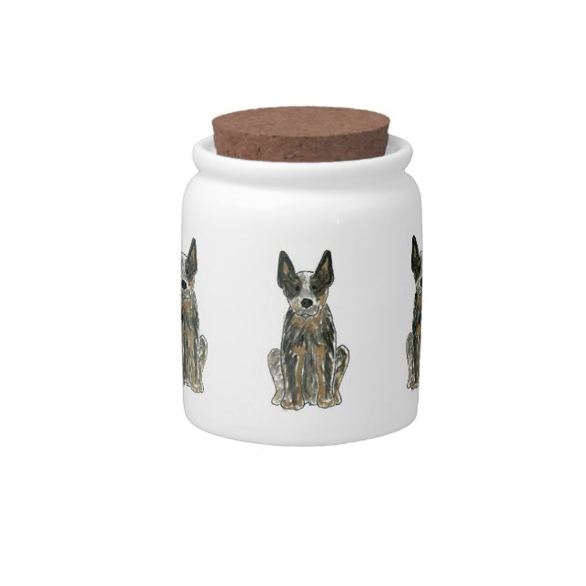 Australian Cattle Dog Blue Heeler Treat Cookie Jar (Front)