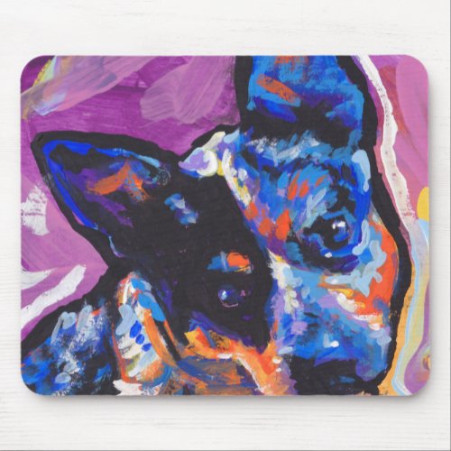 australian cattle dog Bright Colorful Pop Dog Art Mouse Pad