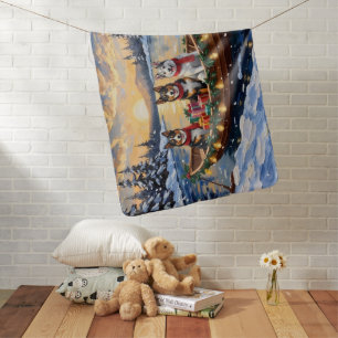 Australian Cattle Dog Christmas Boat Holiday Baby Blanket