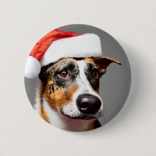Australian Cattle Dog Christmas Button