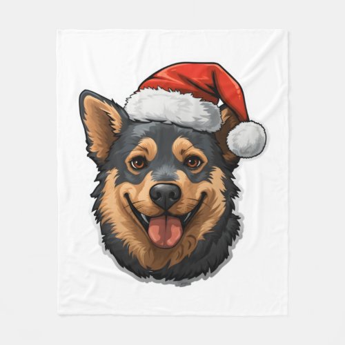 Australian Cattle Dog Christmas Design Fleece Blanket