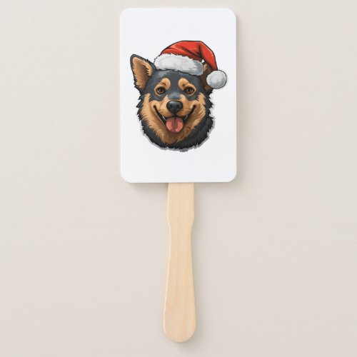 Australian Cattle Dog Christmas Design Hand Fan
