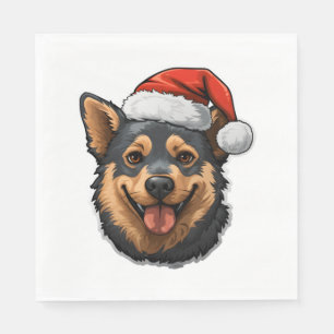 Australian Cattle Dog Christmas Design   Napkins