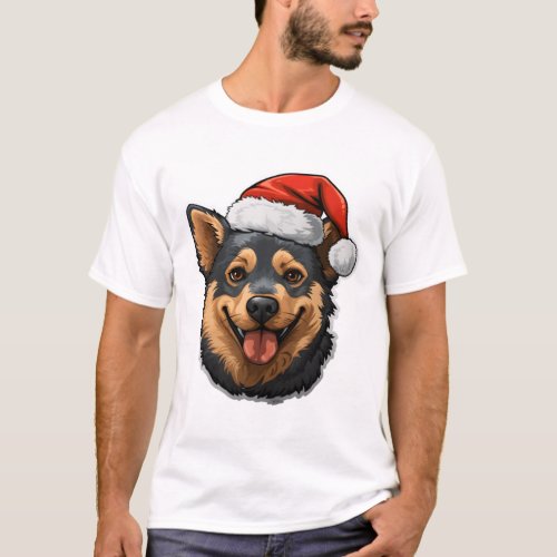 Australian Cattle Dog Christmas Design T_Shirt