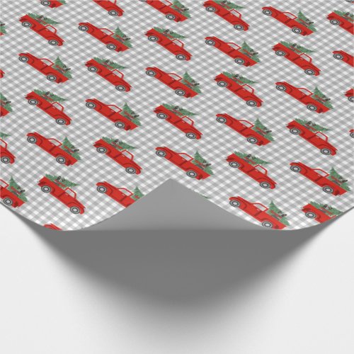 Australian Cattle Dog Christmas Red Truck dog Wrapping Paper