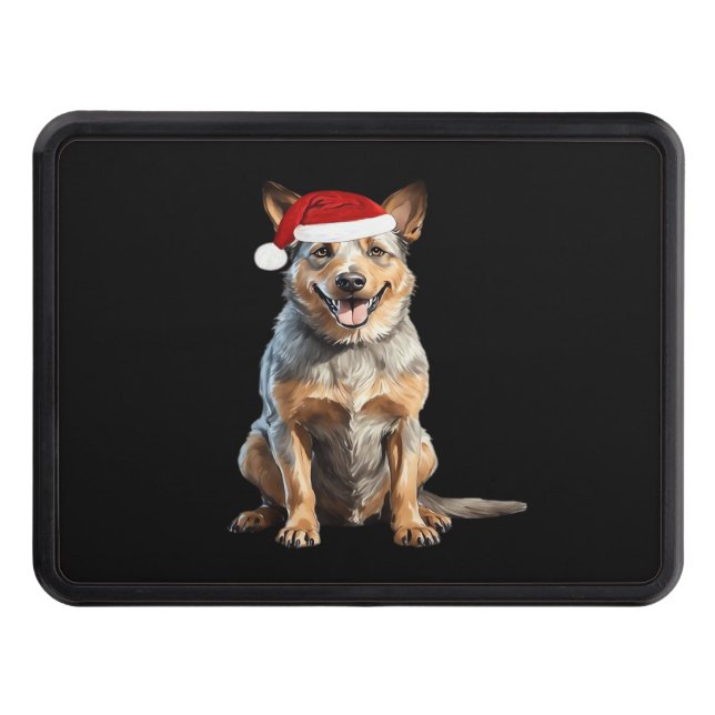 Australian Cattle Dog Christmas Tree Dog Puppy Wat Hitch Cover (Front)