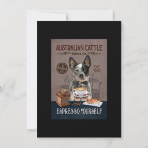 Australian Cattle Dog Coffee Club Thank You Card