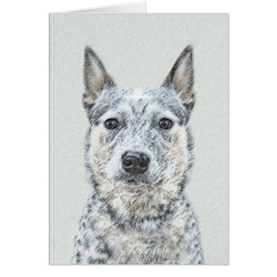 Australian Cattle Dog - Cute Original Dog Art Cards