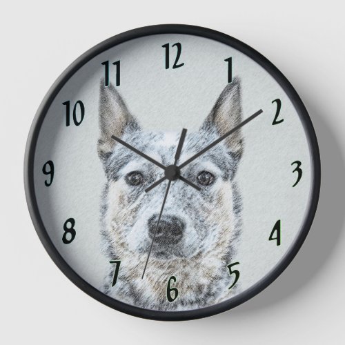 Australian Cattle Dog _ Cute Original Dog Art Clock