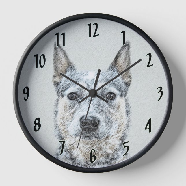 Australian Cattle Dog - Cute Original Dog Art Clock (Front)