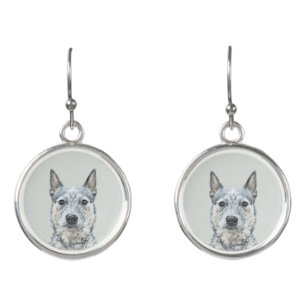 Australian Cattle Dog - Cute Original Dog Art Earrings