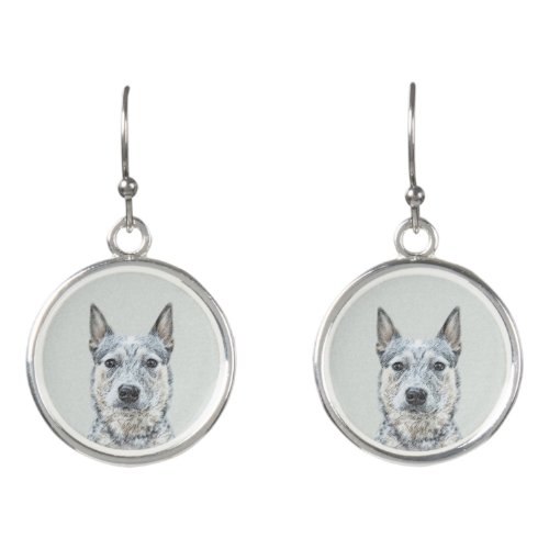 Australian Cattle Dog _ Cute Original Dog Art Earrings