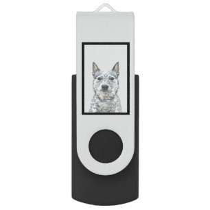 Australian Cattle Dog - Cute Original Dog Art Flash Drive