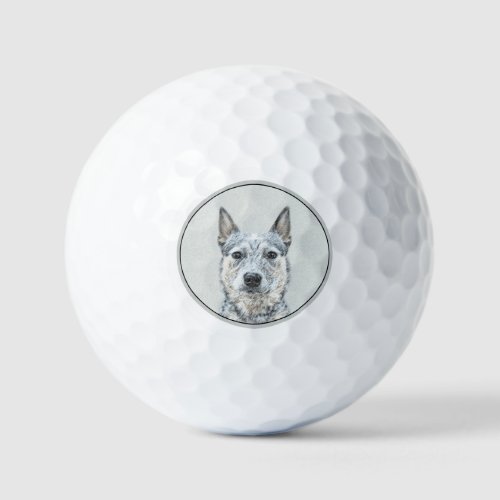 Australian Cattle Dog _ Cute Original Dog Art Golf Balls