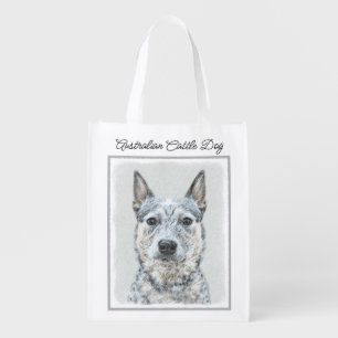 Australian Cattle Dog - Cute Original Dog Art Grocery Bag