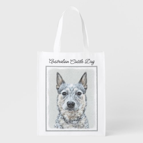 Australian Cattle Dog _ Cute Original Dog Art Grocery Bag