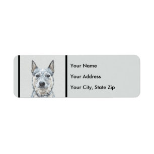 Australian Cattle Dog - Cute Original Dog Art Label