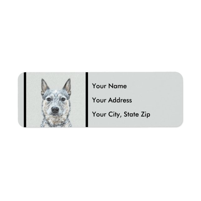Australian Cattle Dog - Cute Original Dog Art Label (Front)