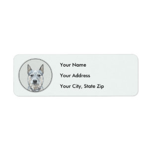 Australian Cattle Dog - Cute Original Dog Art Label