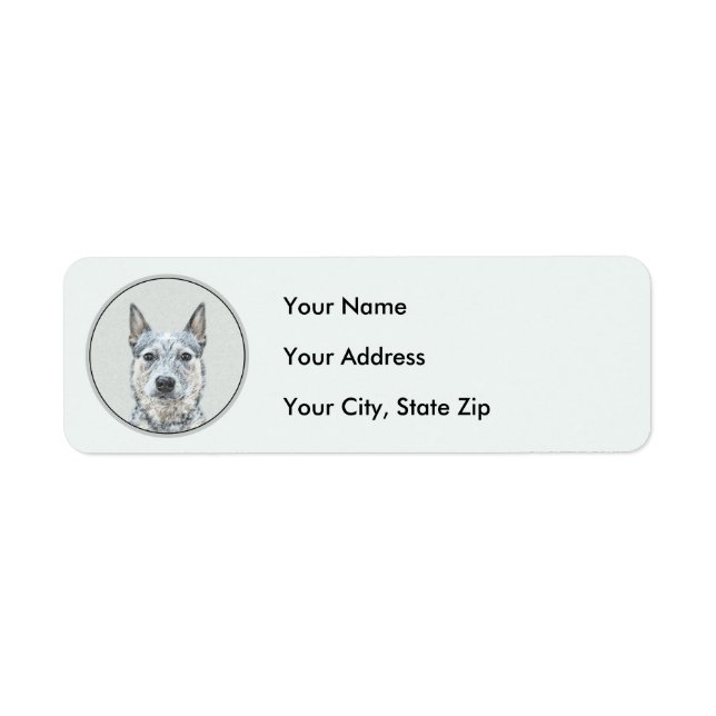 Australian Cattle Dog - Cute Original Dog Art Label (Front)