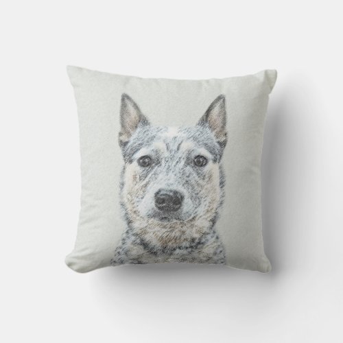 Australian Cattle Dog _ Cute Original Dog Art Outdoor Pillow