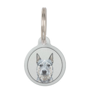 Australian Cattle Dog - Cute Original Dog Art Pet ID Tag