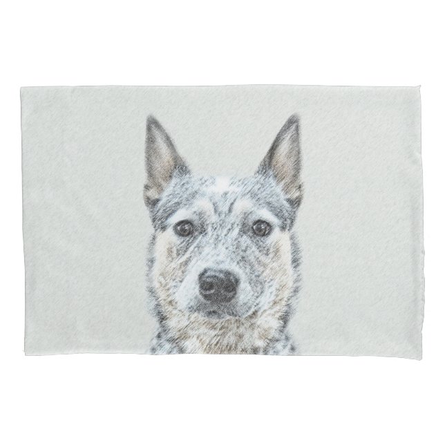 Australian Cattle Dog - Cute Original Dog Art Pillow Case (Front)