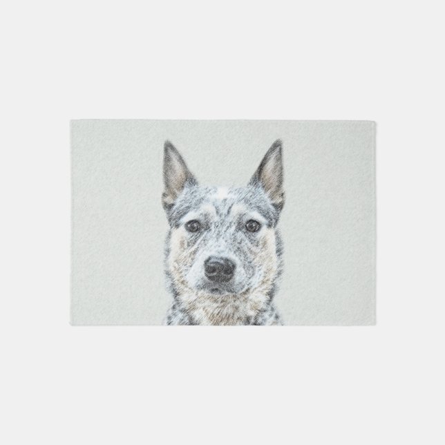 Australian Cattle Dog - Cute Original Dog Art Rug (Front)