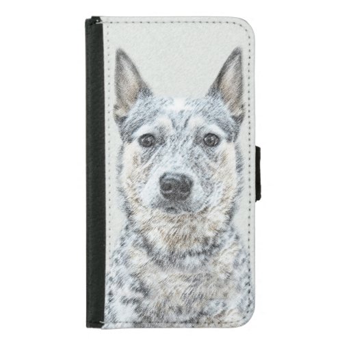 Australian Cattle Dog _ Cute Original Dog Art Samsung Galaxy S5 Wallet Case